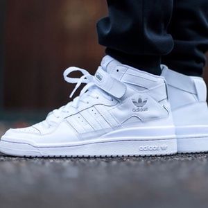 high top all white adidas